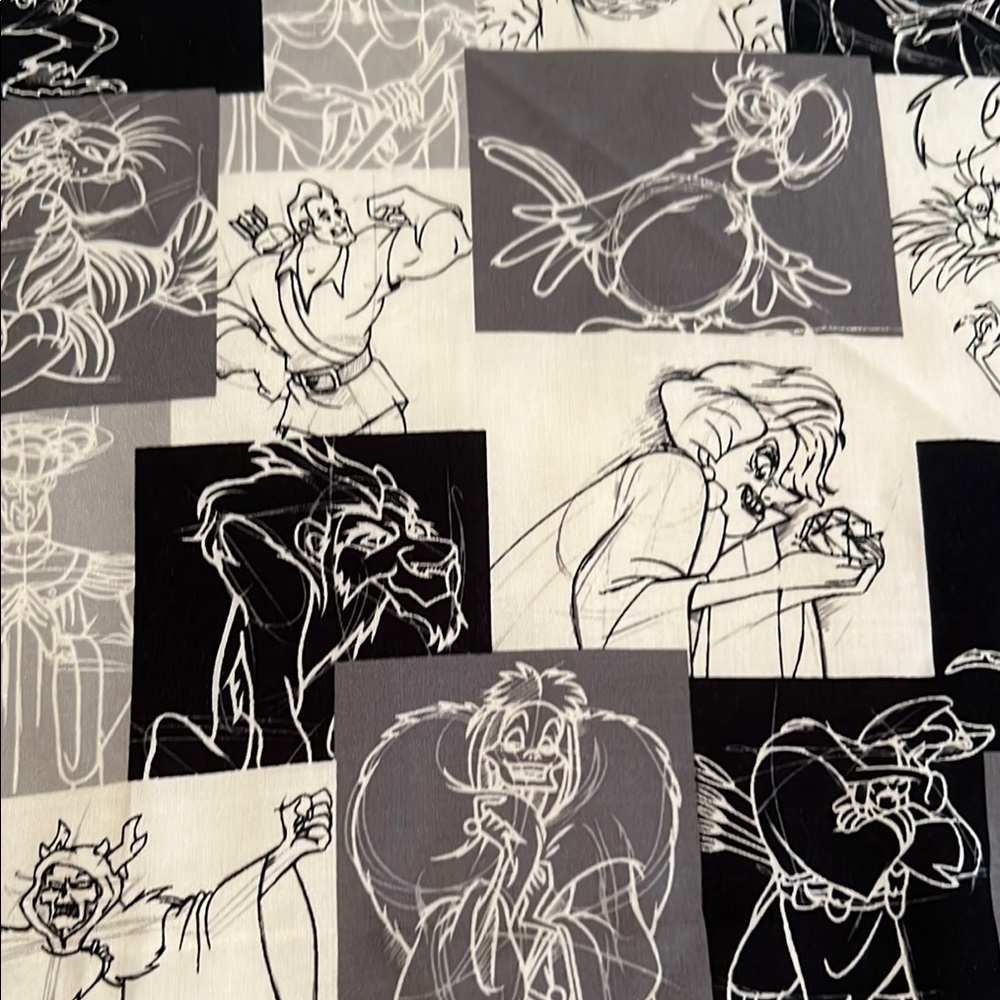 Disney Villains Black and Grey Scarf - Picture 5 of 8